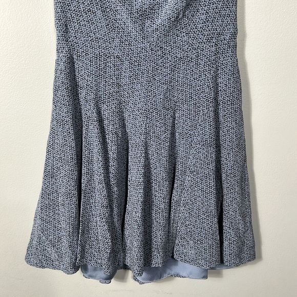 Rebecca Taylor Blue Silk V-neck Relaxed Fit Midi Dress size 6 - Picture 3 of 15